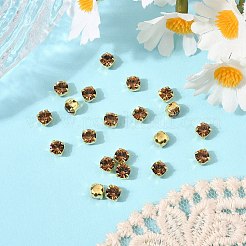 プレシオサ® マキシマ クリスタル 縫い付けカップ  チェコクリスタル  真鍮製爪付き台座付き  719 35 012 チャトン（丸）  ゴールドカラー  スモークトパーズ 10220 個  ss12（3~3.2mm）&nbsp;Y-PRC-SS12-10220-G