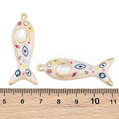 Printed Alloy Enamel Pendants&nbsp;RB-CBAA915-02G-05
