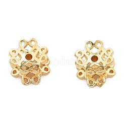 Brass Double Bead Caps&nbsp;KK-N259-09