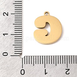 304ステンレスペンダント  エナメル  イオンプレーティング（ip）  18KGP本金メッキ  文字g  15x13x2mm  穴：1.5mm&nbsp;STAS-K297-09G-G