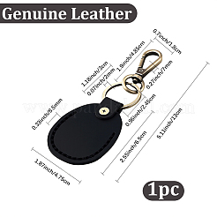 Oval Cowhide Pendant Keychains&nbsp;KEYC-WH20001-17C