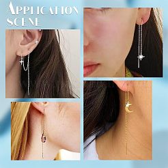 20 Pairs 2 Colors 304 Stainless Steel Earring Findings&nbsp;STAS-SC0004-17