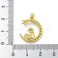 Brass Micro Pave Clear Cubic Zirconia Pendants&nbsp;FIND-Z044-03A
