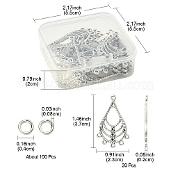 20Pcs Tibetan Style Alloy Rhinestone Connector Settings&nbsp;FIND-YW0003-27