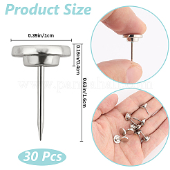 30Pcs Zinc Alloy Drawing Pins&nbsp;FIND-GF0007-47P
