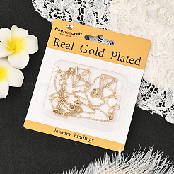 5Pcs Adjustable Braided Brass Macrame Pouch Cable Chain Slider Bracelet Making&nbsp;BJEW-BBC0001-17B