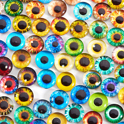 Flat Back Glass Cabochons&nbsp;GGLA-SZ0001-01B
