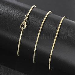 1.5mm Rack Plating Brass Snake Chain Necklaces for Women Men&nbsp;MAK-L044-13G