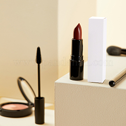 厚紙のギフトボックス  口紅のための  長方形  ホワイト  2.1x2.1x8.5cm&nbsp;CBOX-WH0009-03