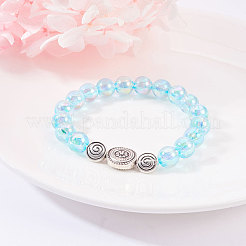 Tibetan Style Alloy Flat Round Carved Vortex Beads&nbsp;TIBEB-PH0004-58-LF