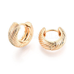 真鍮ツイストフープピアス  18KGP本金メッキ  13x14.5x6mm&nbsp;EJEW-T048-40G