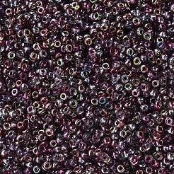 MIYUKIラウンドロカイユビーズ  日本製シードビーズ  11/0  （rr4573)マジックワイン  2x1.3mm  穴：0.8mm  約50000個/ポンド&nbsp;SEED-G007-RR4573