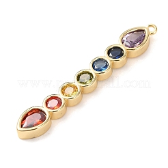Brass Micro Pave Cubic Zirconia Pendants&nbsp;KK-A295-06A-G