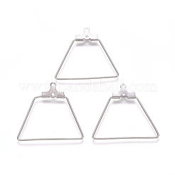 Tarnish Resistant 304 Stainless Steel Wire Pendants&nbsp;STAS-M274-018P