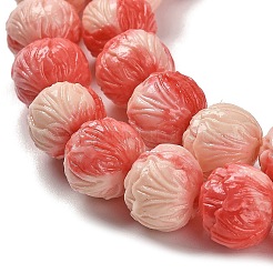 Synthetic Shell Carved Beads Strands&nbsp;SHEL-H007-02