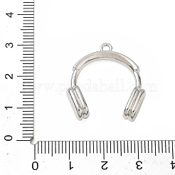 合金ペンダント  ヘッドホンチャーム  ラックめっき  カドミウムフリー＆鉛フリー  プラチナ  25.5x23x7mm  穴：1.8mm&nbsp;AL-CBA5609-06P