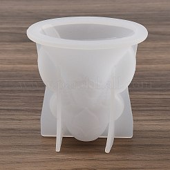 クリスマステーマ 3D DIY シリコン像型  レジン型  UVレジン用  エポキシ樹脂工芸品作り  ホワイト  人間  60x62x47mm&nbsp;SIMO-G001-02A