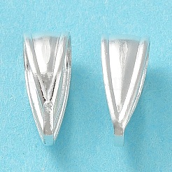 真鍮製バチカン  カドミウムフリー＆鉛フリー  925銀メッキ  11x5x7mm&nbsp;KK-R149-09A-S