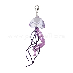 3Pcs 3 Colors Jellyfish Glass Pendant Decorations&nbsp;HJEW-JM02655