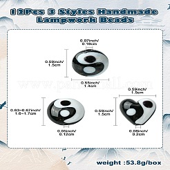 12Pcs 3 Styles Handmade Lampwork Beads&nbsp;FIND-CJ0002-78