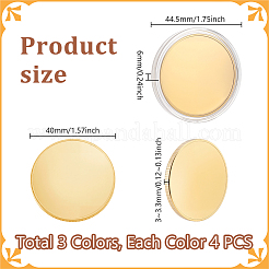 12Pcs 3 Colors Iron Blank Commemorative Coins&nbsp;AJEW-GA0008-36