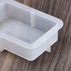 DIYペンダントシリコンモールド  レジンキャストペンダントモールド  UVレジン用  エポキシ樹脂ジュエリー作り  ホワイト  長方形  75x107x27mm&nbsp;LS-DIY-S047-04F