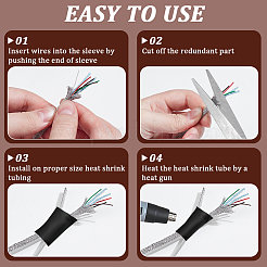 304 Stainless Steel Wire Braided Strap&nbsp;STAS-WH0044-114A