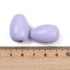 Spray Painted Wood European Beads&nbsp;WOOD-F017-10D