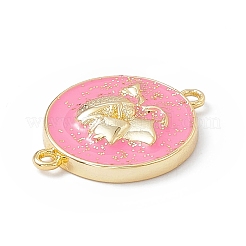 Rack Plating Brass Enamel Connector Charms&nbsp;KK-B065-23G-03