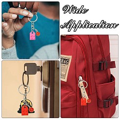 DIY Flat Round with Letter A~Z Alloy Enamel Pendant Keychain Making Kits&nbsp;DIY-CJ0002-77