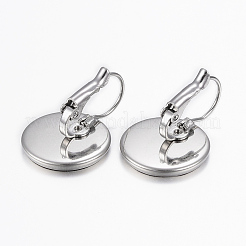Tarnish Resistant 304 Stainless Steel Leverback Earring Findings&nbsp;STAS-H423-02P