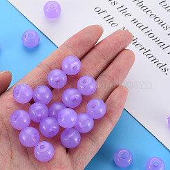模造ゼリーアクリルビーズ  バレル  暗い蘭  13x10.5mm  穴：2.5mm  約375個/500g&nbsp;MACR-S373-14-EA04