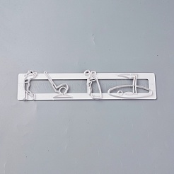 食品級プラスチッククッキーカッター  クッキー型  DIYビスケットベーキングツール  ゴルフのテーマ  ホワイト  55x240x7mm&nbsp;DIY-L020-21