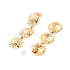 304ステンレススチールイヤリング  サンタッセル  ゴールドカラー  46.5x17.9mm&nbsp;EJEW-S226-18G
