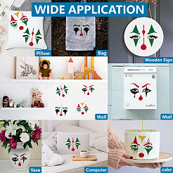 1 Set Clown Theme PET Hollow Out Drawing Painting Stencils&nbsp;DIY-MA0004-66