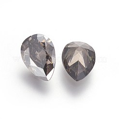 Electroplated Cubic Zirconia Pointed Back Cabochons&nbsp;X-ZIRC-I024-7x10-04