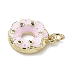 Brass Micro Pave Cubic Zirconia Pendants&nbsp;KK-K368-16G-01