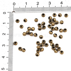 アイアン製スペーサービーズ  ラウンド  アンティークブロンズ  直径3mm  厚さ3mm  穴：1.2mm&nbsp;IFIN-E006-AB