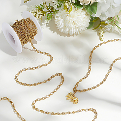304 Stainless Steel Textured Cable Chains&nbsp;CHS-WH0020-004G