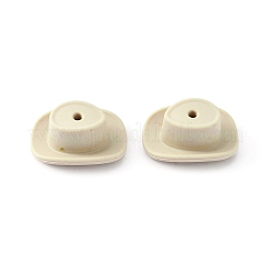 食品グレードの環境に優しいシリコーンビーズ  カウボーイハット  パパイヤホイップ  20.5x29x14mm  穴：2mm&nbsp;SIL-WH0013-28E