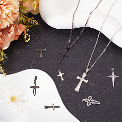 8Pcs 8 Styles 304 Stainless Steel Pendants&nbsp;STAS-SC0009-08