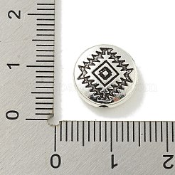 チベット風合金ビーズ  カドミウムフリー＆鉛フリー  アンティークシルバー  ラウンド  12x4mm  穴：1.4mm&nbsp;FIND-U015-41AS