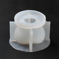 3Dハートキャンドルシリコンモールド  香りのよいキャンドル作りに  ホワイト  10.5x7.1cm&nbsp;DIY-L071-02
