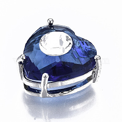 Transparent Faceted Glass Pendants&nbsp;GLAA-S193-034A-P