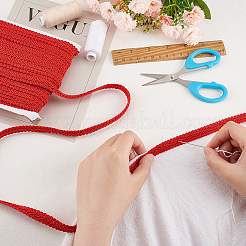 ポリエステルムカデレースリボン  布用 diy 作成装飾  花柄  暗赤色  1/2インチ（12mm）&nbsp;SRIB-WH0011-066A