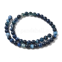 Natural Banded Agate Beads Strands&nbsp;G-I392-A01-8mm