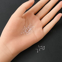 アクリル製L字型鼻リング  彼女のためのピアスボディジュエリー  ホワイト  8.5x5.5x2mm  ピン：0.7mm&nbsp;AJEW-YW0001-06A