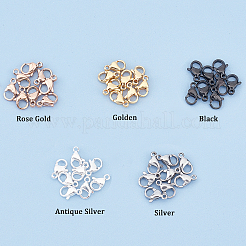 304ステンレススチール製ロブスタークロウ留め金  ミックスカラー  9~9.5x6x3~3.5mm  穴：1~1.2mm  5色  8個/カラー  40個/箱&nbsp;STAS-UN0011-67