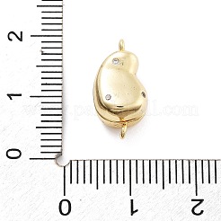 Brass Micro Pave Clear Cubic Zirconia Magnetic Clasps&nbsp;KK-C066-03G