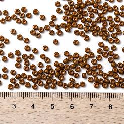 MIYUKIラウンドロカイユビーズ  日本製シードビーズ  （rr4459)デュラコート染め不透明シエナ  8/0  3mm  穴：1mm  約422~455PCS /ボトル  10 G /ボトル&nbsp;SEED-JP0009-RR4459